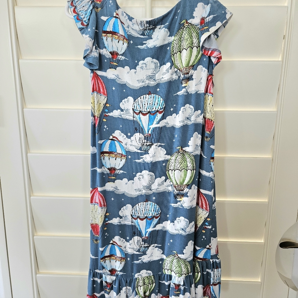 Posh Peanut "Tanner" Ruffled Cap Sleeve Henley Hi-Low Dress, EUC - Picture 4 of 4